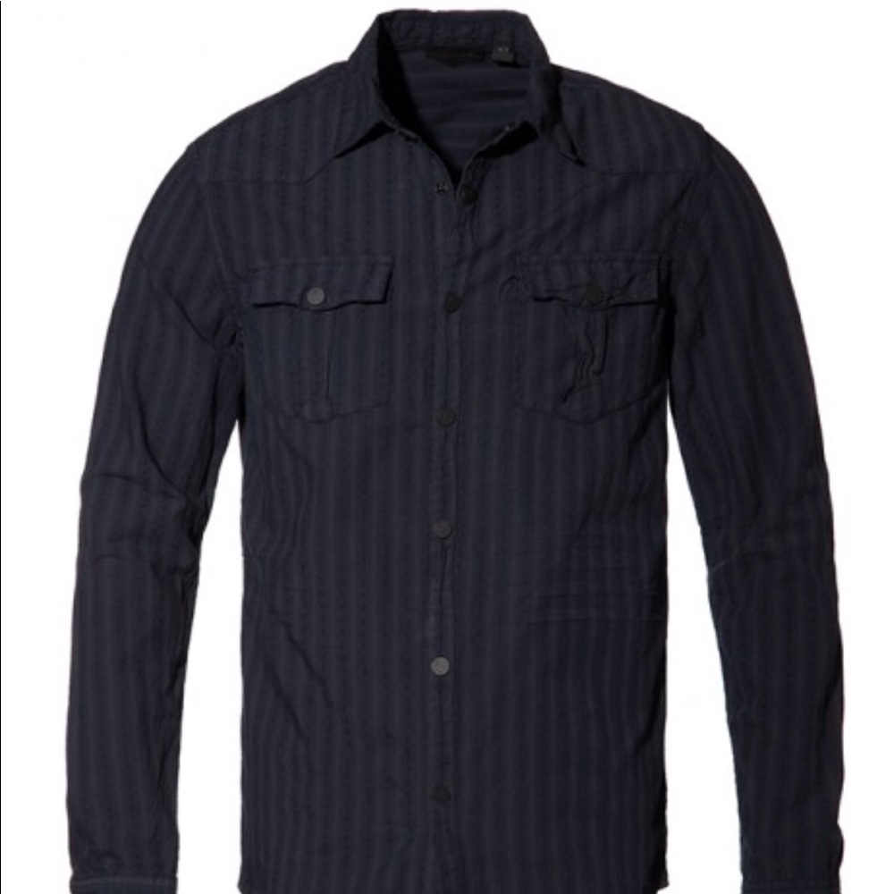 ROGUE  Stripe Dobby Snap Shirt Western Slim